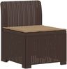 vidaXL 5-Sitzer Gartensofa mit Kissen Rattan-Look PP Braun 3444076 Bild 3