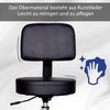 HOMCOM Arbeitshocker Rollhocker Drehhocker höhenverstellbar mit Lehne Büro Schwarz Φ35 x H77-89cm Bild 4