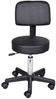 HOMCOM Arbeitshocker Rollhocker Drehhocker höhenverstellbar mit Lehne Büro Schwarz Φ35 x H77-89cm Bild 2