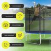COSTWAY Ø 427cm Trampolin Sicherheitsnetz für Gartentrampoline, Ersatznetz mit Reißverschluss und Schnallen, 8 Stangen, Netzhöhe 180 cm Bild 3