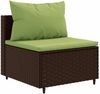 vidaXL 6-tlg. Garten-Lounge-Set mit Kissen Braun Poly Rattan 3308174 Bild 4