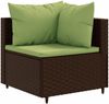 vidaXL 6-tlg. Garten-Lounge-Set mit Kissen Braun Poly Rattan 3308174 Bild 3
