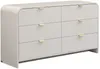 Vente-unique - ORALINO Kommode Holz, Platte Beige - B 40 cm x H 75 cm x L 140 cm Bild 2