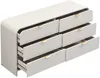 Vente-unique - ORALINO Kommode Holz, Platte Beige - B 40 cm x H 75 cm x L 140 cm Bild 4