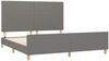 vidaXL Polsterbett mit hohem Kopfteil Stoff Dunkelgrau 160x200 cm Bild 4