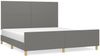 vidaXL Polsterbett mit hohem Kopfteil Stoff Dunkelgrau 160x200 cm Bild 2