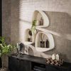 alesvelt Wandregal STONE DROP Organisches Wand-Nischenregal aus Marmor-Komposit, 34 x 21 x 46 cm, Tropfenform Bild 3