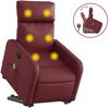 vidaXL Massagesessel mit Aufstehhilfe Weinrot Kunstleder 3206760 Bild 2