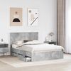 vidaXL Bettrahmen mit Kopfteil Beton Grau 140 x 190 cm Ingenieurs Holz 3409457 Bild 3