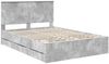 vidaXL Bettrahmen mit Kopfteil Beton Grau 140 x 190 cm Ingenieurs Holz 3409457 Bild 4