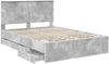 vidaXL Bettrahmen mit Kopfteil Beton Grau 140 x 190 cm Ingenieurs Holz 3409457 Bild 5