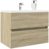 vidaXL Waschbeckenunterschrank Sonoma-Eiche 60x38,5x45cm Holzwerkstoff 849636 Bild 3