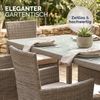CASARIA® Gartentisch Wetterfest 190 x 90 x 75 cm Polyrattan Bild 3