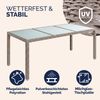CASARIA® Gartentisch Wetterfest 190 x 90 x 75 cm Polyrattan Bild 4