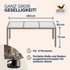 CASARIA® Gartentisch Wetterfest 190 x 90 x 75 cm Polyrattan Bild 2