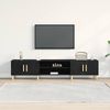 vidaXL TV-Schränk Schwarz Eichen-Optik 180 x 31,5 x 40 cm 862817 Bild 4
