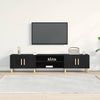 vidaXL TV-Schränk Schwarz Eichen-Optik 180 x 31,5 x 40 cm 862817 Bild 4