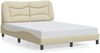 vidaXL Bettgestell mit LED ohne Matratze "Hvar" Creme 140x190 cm Stoff 3213702 Bild 5
