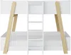 Vente-unique - CORODELA Bett Holz, Platte BeigeWeiß - B 96,3 cm x H 150 cm x L 196 cm Bild 5