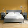 SoBuy FBT49-HGX2 Nachttisch 2er Set, Spanplatte, Papierfurnier, Dunkelgrau, 39 x 65 x 39 cm Bild 2