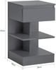 SoBuy FBT49-HGX2 Nachttisch 2er Set, Spanplatte, Papierfurnier, Dunkelgrau, 39 x 65 x 39 cm Bild 3
