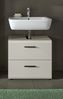 welltime Waschbeckenunterschrank FLORENZ, Breite 60 cm, 2 Schubkästen,ink. Siphonausschnitt (1-St, TOPSELLER) hochwertige MDF Front, Griff schwarz, Badschrank, Bad Bild 2