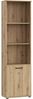 Forte NIKO Regal 50, Skandi-Bücherregal, 3 Einlegeböden, 1-türig, Holzwerkstoff, Wohn-/Schlafzimmer/Büro, Artisan Eiche Holzdekor, 50,2cm breit x 180,9 cm hoch x 29,1 cm tief Bild 3