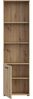Forte NIKO Regal 50, Skandi-Bücherregal, 3 Einlegeböden, 1-türig, Holzwerkstoff, Wohn-/Schlafzimmer/Büro, Artisan Eiche Holzdekor, 50,2cm breit x 180,9 cm hoch x 29,1 cm tief Bild 4