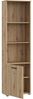 Forte NIKO Regal 50, Skandi-Bücherregal, 3 Einlegeböden, 1-türig, Holzwerkstoff, Wohn-/Schlafzimmer/Büro, Artisan Eiche Holzdekor, 50,2cm breit x 180,9 cm hoch x 29,1 cm tief Bild 5