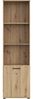 Forte NIKO Regal 50, Skandi-Bücherregal, 3 Einlegeböden, 1-türig, Holzwerkstoff, Wohn-/Schlafzimmer/Büro, Artisan Eiche Holzdekor, 50,2cm breit x 180,9 cm hoch x 29,1 cm tief Bild 2