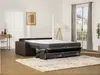 Schlafsofa 3-Sitzer Stoff VIZIR - Braun - Liegefläche: 140 cm - Matratzenhöhe: 16 cm mit Memory Schaum Bild 3