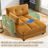 LVHOM Polsterliege Ottomane/Loungesofa/Polsterbett/Daybett/Gästebetten/Schlafsofa (USB/Typ C-Ladeanschlüssen, Seitentaschen, Getränkehalter, modularer Flexibilität Palmen Sessel, links & rechts tauschbare Armlehnen, Schlaffunktion, Platzsparend, 2-St, ... Bild 3