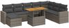vidaXL 9-tlg. Garten-Sofagarnitur mit Kissen Grau Poly Rattan 3327077 Bild 2