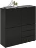 Kommode >Domenico< in Schwarz Perl - 100x101x32cm (BxHxT) Bild 3