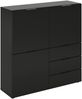Kommode >Domenico< in Schwarz Perl - 100x101x32cm (BxHxT) Bild 4