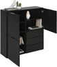 Kommode >Domenico< in Schwarz Perl - 100x101x32cm (BxHxT) Bild 2