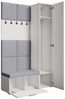 Beautysofa Garderoben-Set MARGARET mit Sitzbank, Kleiderhaken und eintürigem Kleiderschrank, (gepolsterten Paneelen, Höhe: 203 cm), verschiedene Farben und Breiten Bild 2