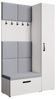 Beautysofa Garderoben-Set MARGARET mit Sitzbank, Kleiderhaken und eintürigem Kleiderschrank, (gepolsterten Paneelen, Höhe: 203 cm), verschiedene Farben und Breiten Bild 4
