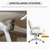 Drehstuhl 62x69x92-100 cm, ergonomisch, beige, höhenverstellbar Bild 4