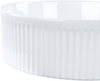 Aufsatzwaschbecken Keramik Rillen-Optik weiß rund ⌀ 37 cm GELDO Bild 5