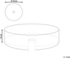 Aufsatzwaschbecken Keramik Rillen-Optik weiß rund ⌀ 37 cm GELDO Bild 2