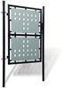 vidaXL Schwarzes Einzeltor für Zäune 100 x 150 cm 141687 Bild 2