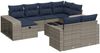 vidaXL 11-tlg. Garten-Sofagarnitur mit Kissen Grau Poly Rattan 3326075 Bild 2