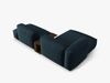 Micadoni Ecksofa Martina 2-Sitzer mit Couchtisch Links Strukturierter Stoff Jeansblau Bild 4