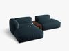 Micadoni Ecksofa Martina 2-Sitzer mit Couchtisch Links Strukturierter Stoff Jeansblau Bild 3