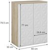 Midischrank Edge Weiß 60 x 79.5 cm mit 2 Türen und 3 Fächer Vicco Bild 3