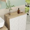 Midischrank Edge Weiß 60 x 79.5 cm mit 2 Türen und 3 Fächer Vicco Bild 5
