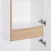 Hochschrank mit Staubsauger-/Wischerfach SOLNA-56 Hochglanz weiß mit Wotaneiche, B x H x T ca. 60 x 187 x 33cm Bild 4