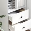 vidaXL Highboard mit Schubladen Weiß 45,5 x 34 x 127 cm 869362 Bild 4