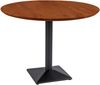 Bistrotisch Schweizer Kante massiv Akazie nussbaumfarben 100 cm Säulengestell-eckig schwarz BRASILIA 171667139 Bild 2